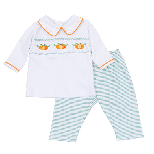 Lil' Pumpkin Classics Smocked Boy Pant Set