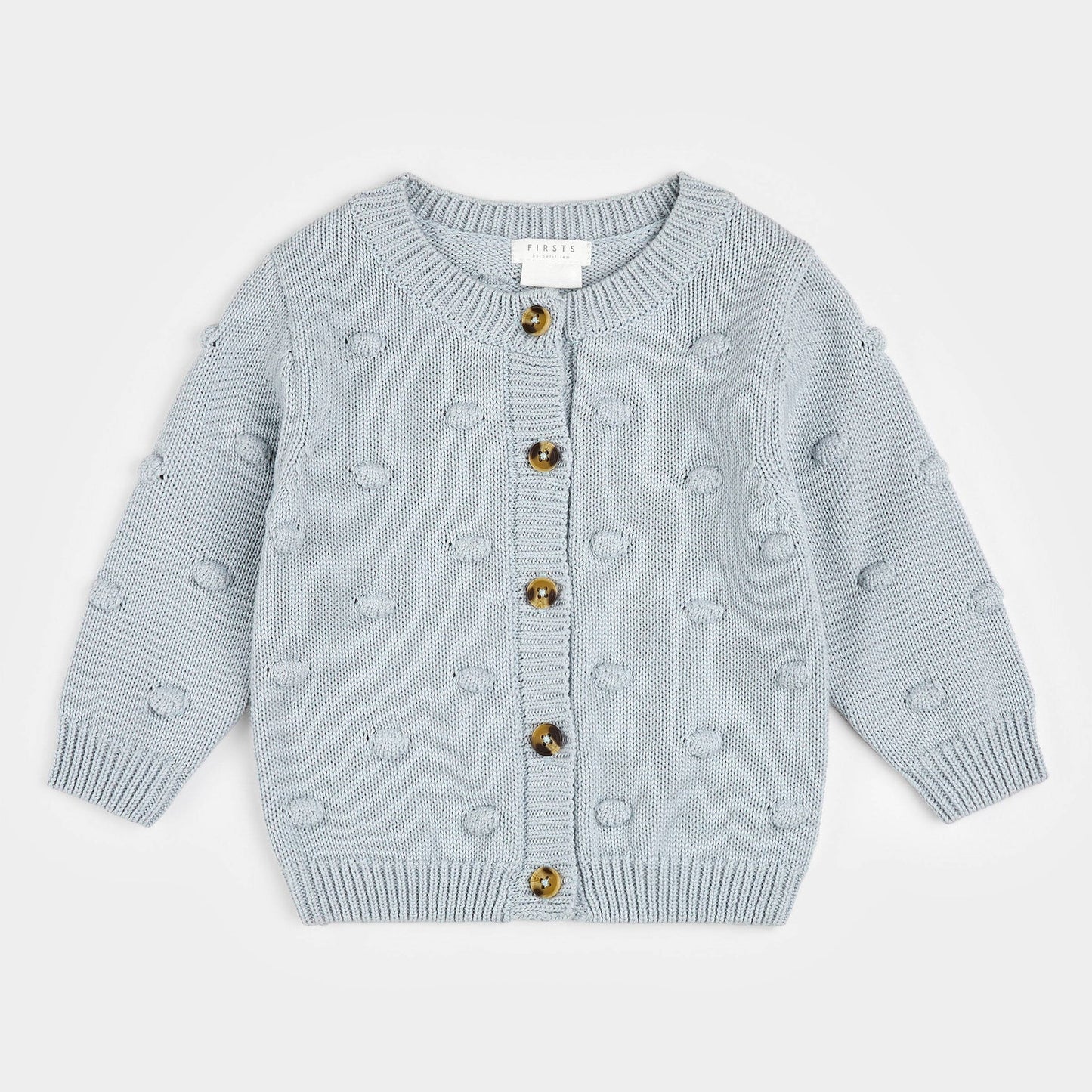 Pearl Blue Sweater Knit Cardigan