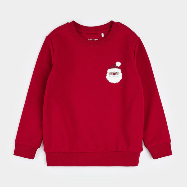 Chenille Santa Fleece Sweatshirt