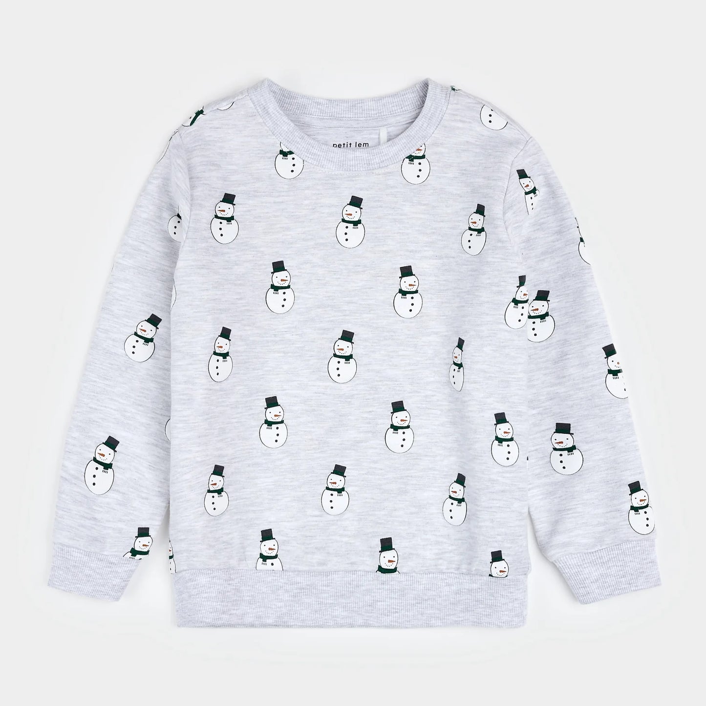 Merry Snowmen Sweatshirt | Light Grey