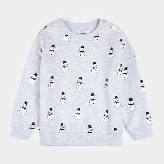 Merry Snowmen Sweatshirt | Light Grey