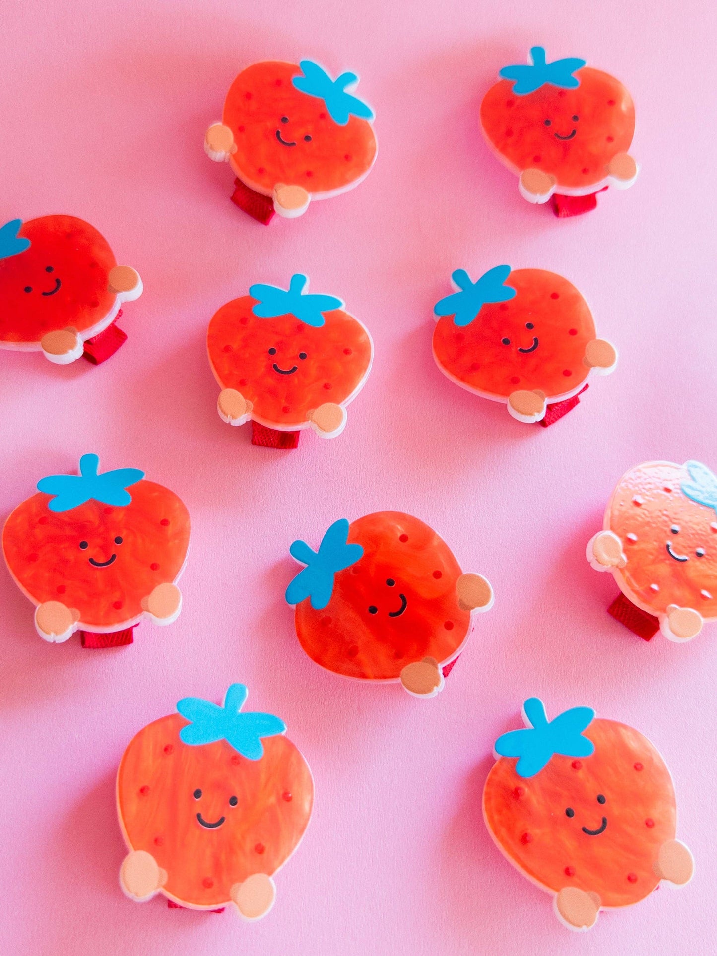 Strawberry Puffy Bow Set