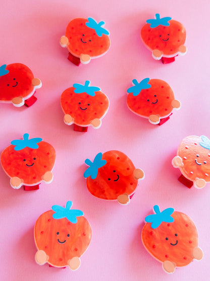 Strawberry Puffy Bow Set