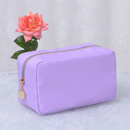 Round Zippered Nylon Pouch Bag (includes 2 complimentary patches)