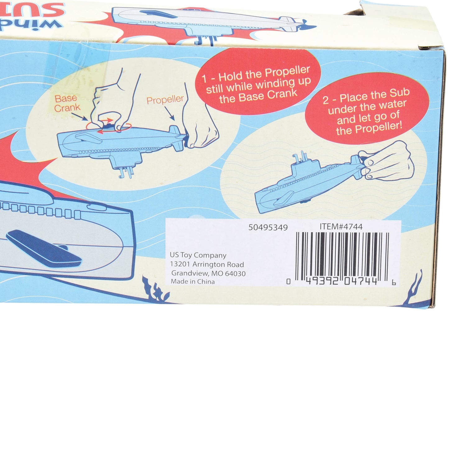 Wind-Up Floating Sub Bath Toy Playset