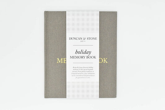 Holiday Memory Book & Family Keepsake | Taupe