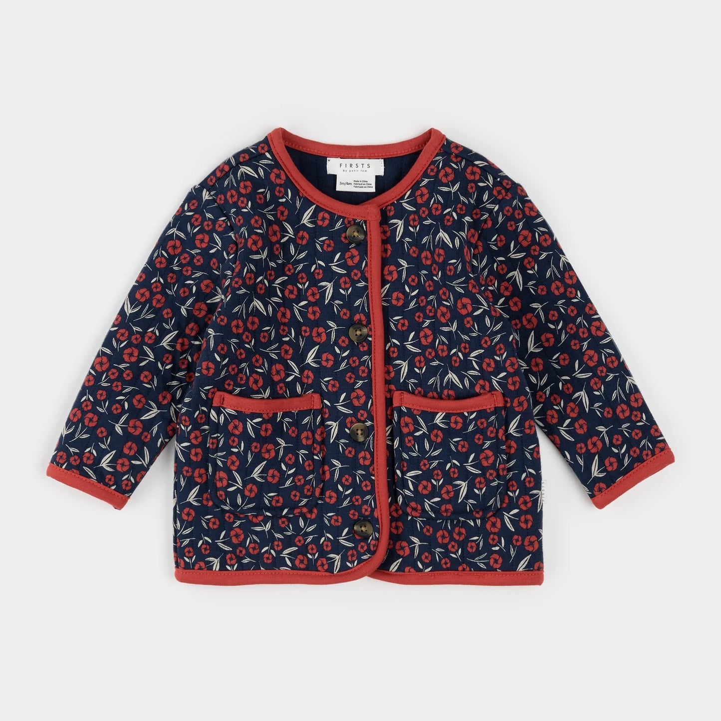 Poppy Quilted Cardigan | Navy