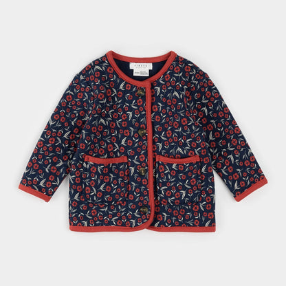 Poppy Quilted Cardigan | Navy