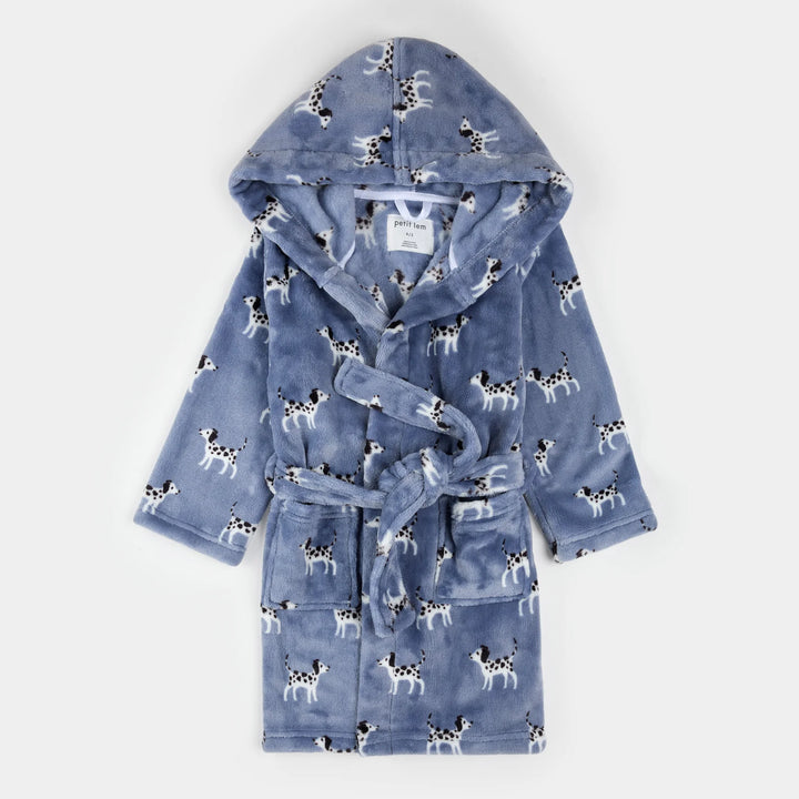 Plush Robe | Blue Dalmatian