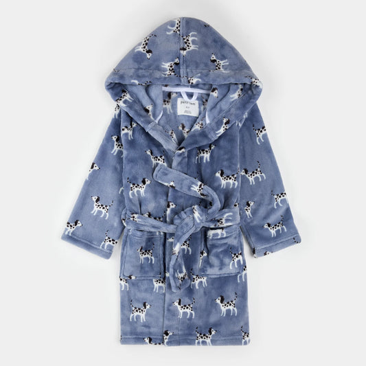 Plush Robe | Blue Dalmatian
