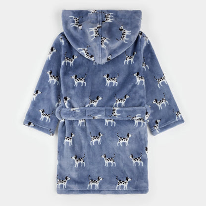 Plush Robe | Blue Dalmatian