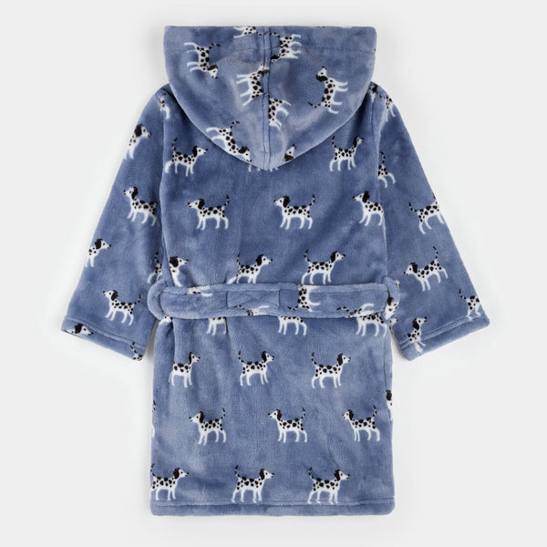 Plush Robe | Blue Dalmatian