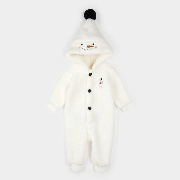 Sherpa Snowman Hooded Playsuit