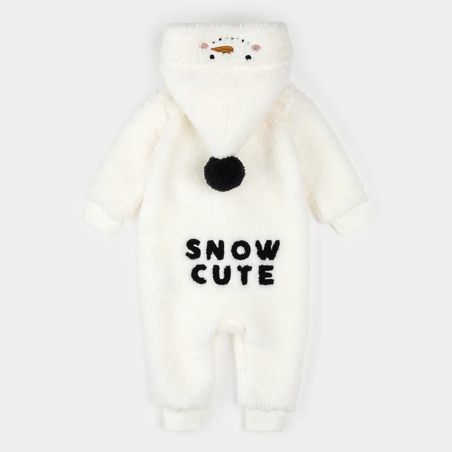 Sherpa Snowman Hooded Playsuit