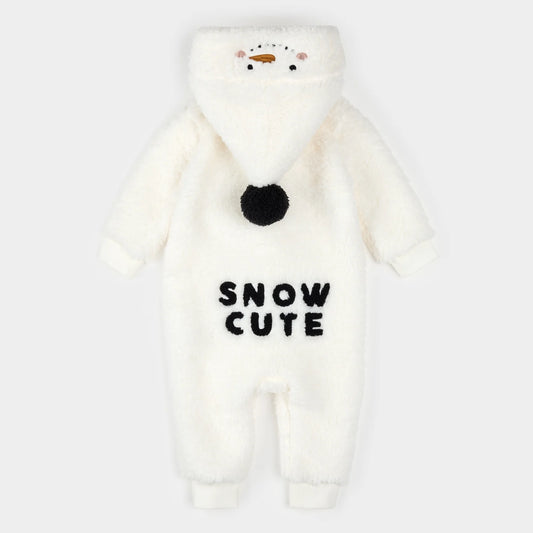 Sherpa Snowman Hooded Playsuit