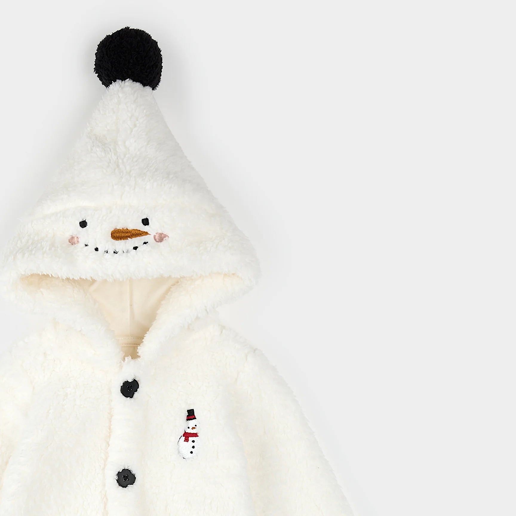 Sherpa Snowman Hooded Playsuit