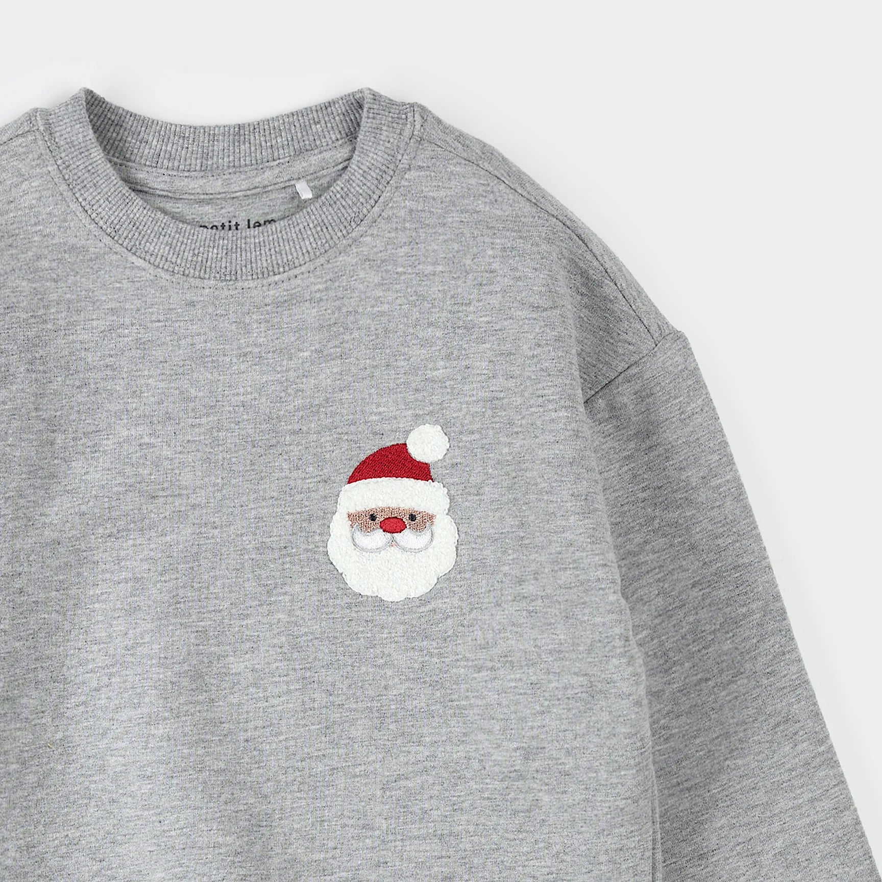 Heather Grey Fleece Sweatshirt | Santa