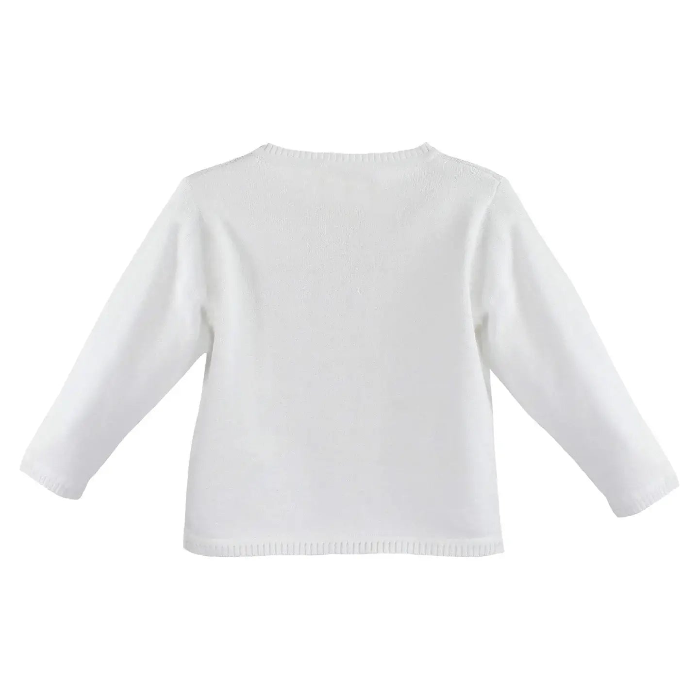 Ladder Edge Cardigan Sweater | White