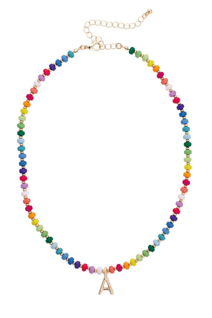 Ruthie Rainbow Inital Necklace