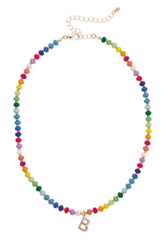 Ruthie Rainbow Inital Necklace