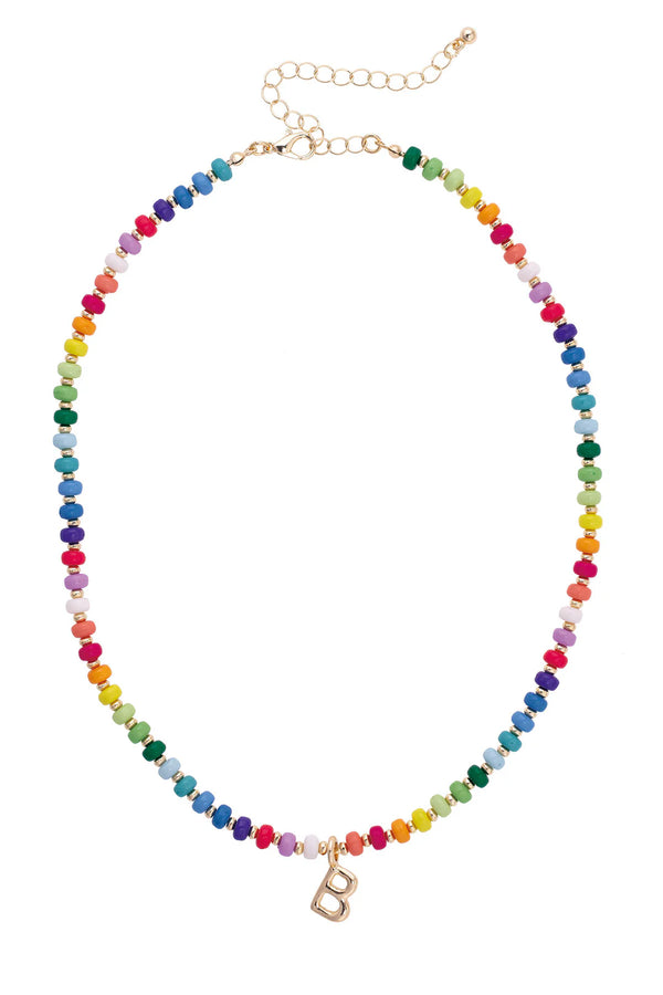 Ruthie Rainbow Inital Necklace