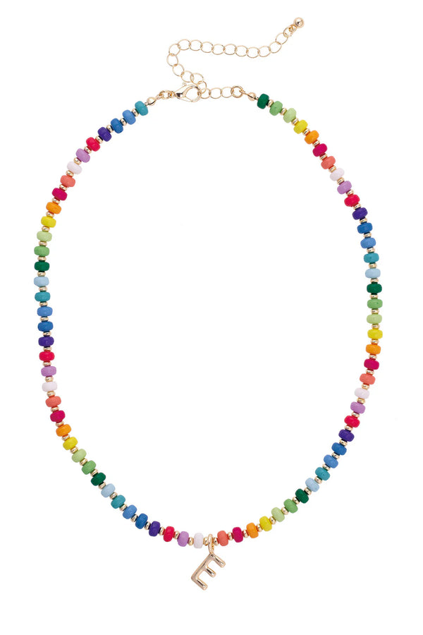 Ruthie Rainbow Inital Necklace