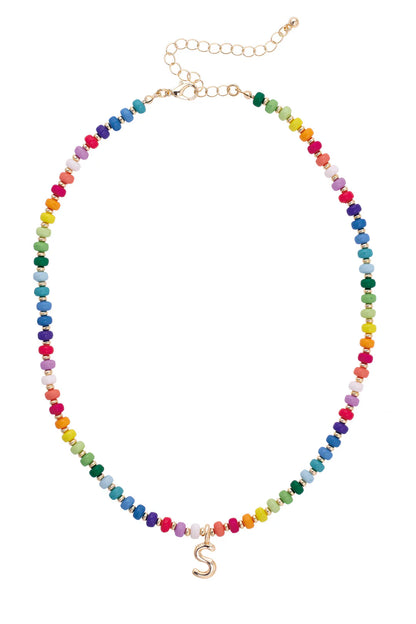 Ruthie Rainbow Inital Necklace