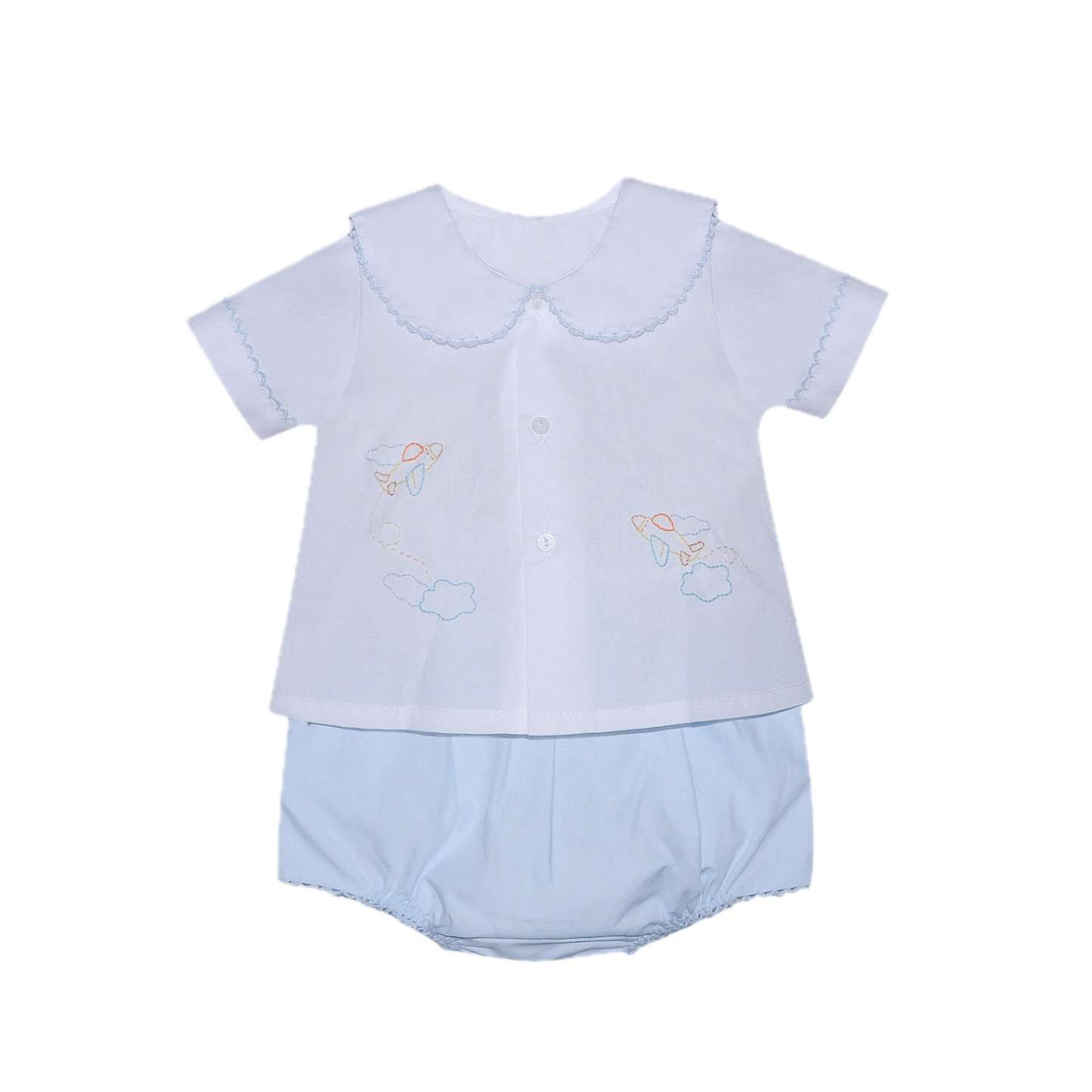 Blue Avery Diaper Set | Airplane
