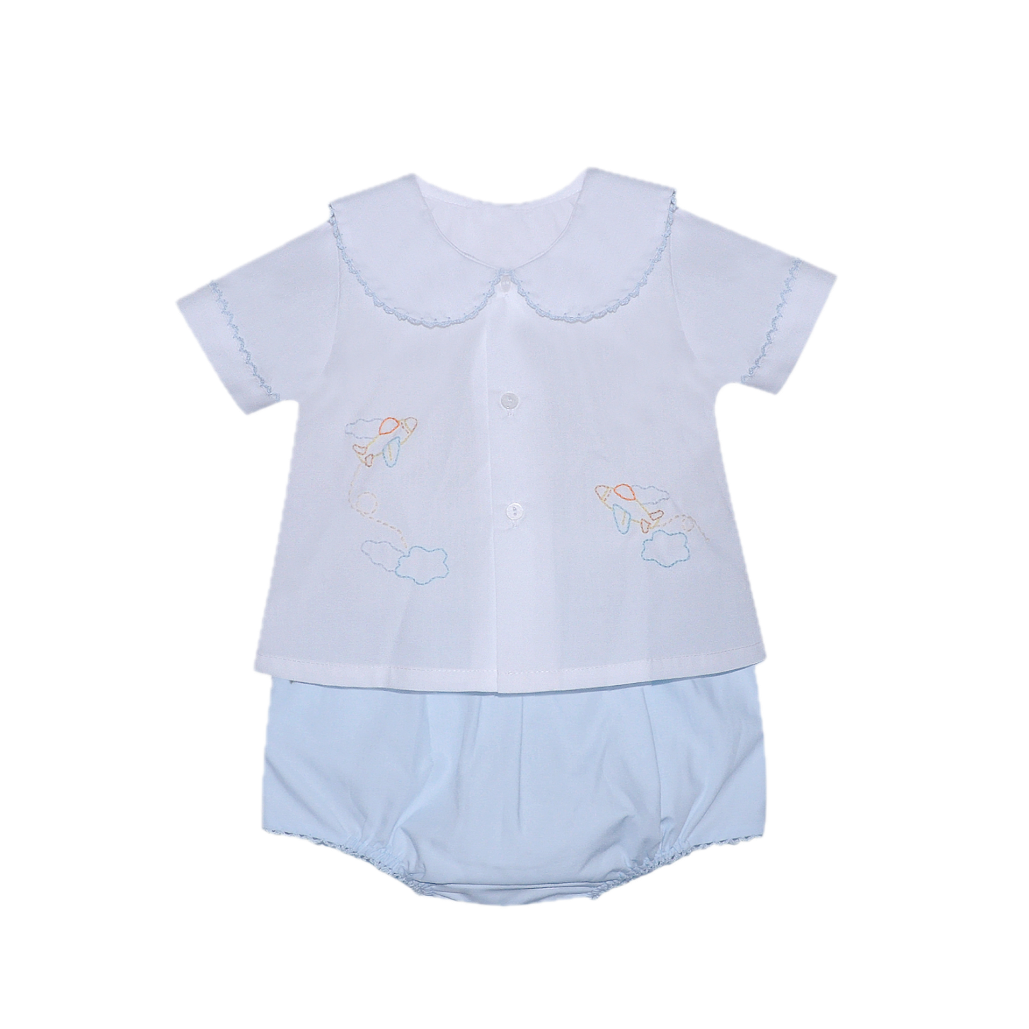 Blue Avery Diaper Set | Airplane