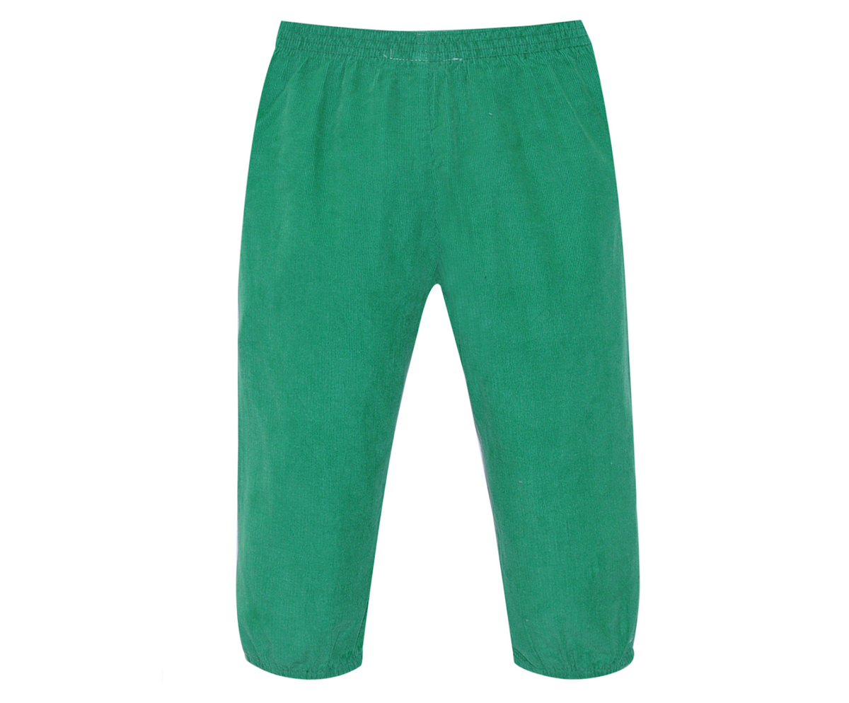 Kelly Green Cord Logan Elastic Pant