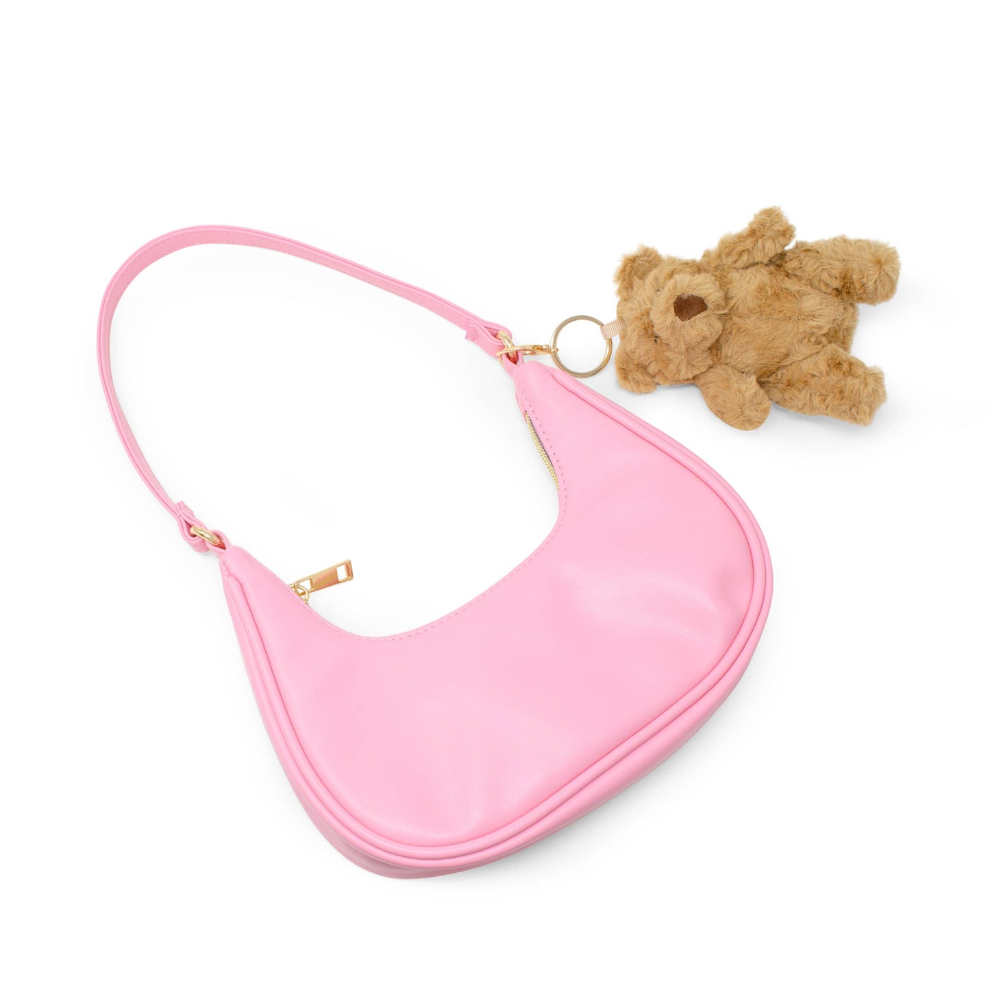 Teddy Bear Charm Shoulder Handbag