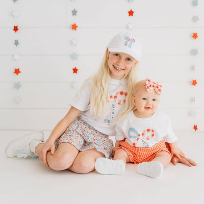 Patchwork Bow Patch Patch Baseball Hat - Fourth of July