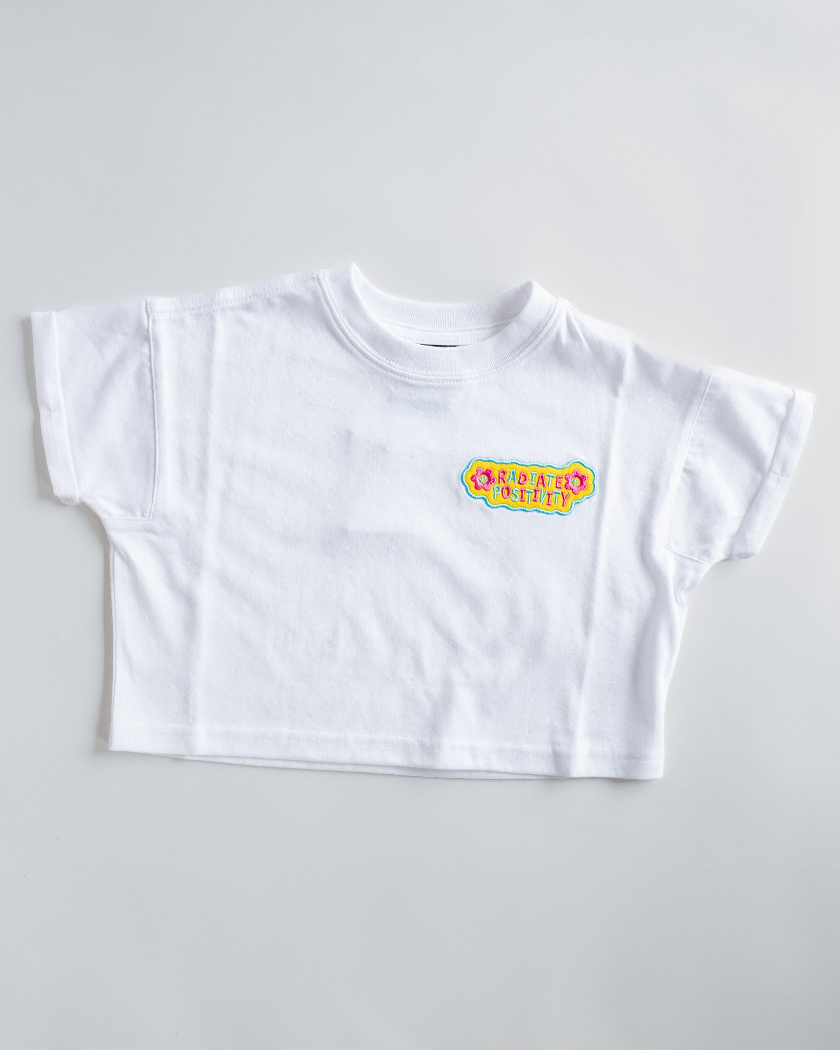 XOXO by Magpies Radiate Positivity Embroidered Tee | White
