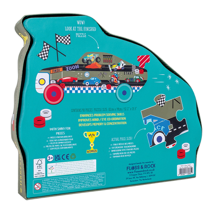 Cars 40pc "Racing Car" Shaped Jigsaw