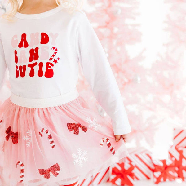 Candy Cane Cutie Sequin Christmas Tutu