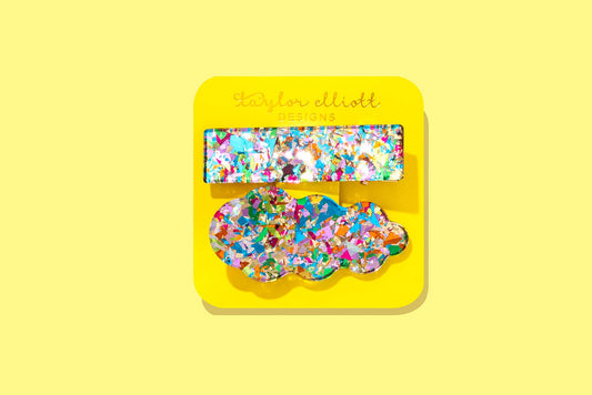 Hair Clip Set - Colorful Confetti - Set of 2