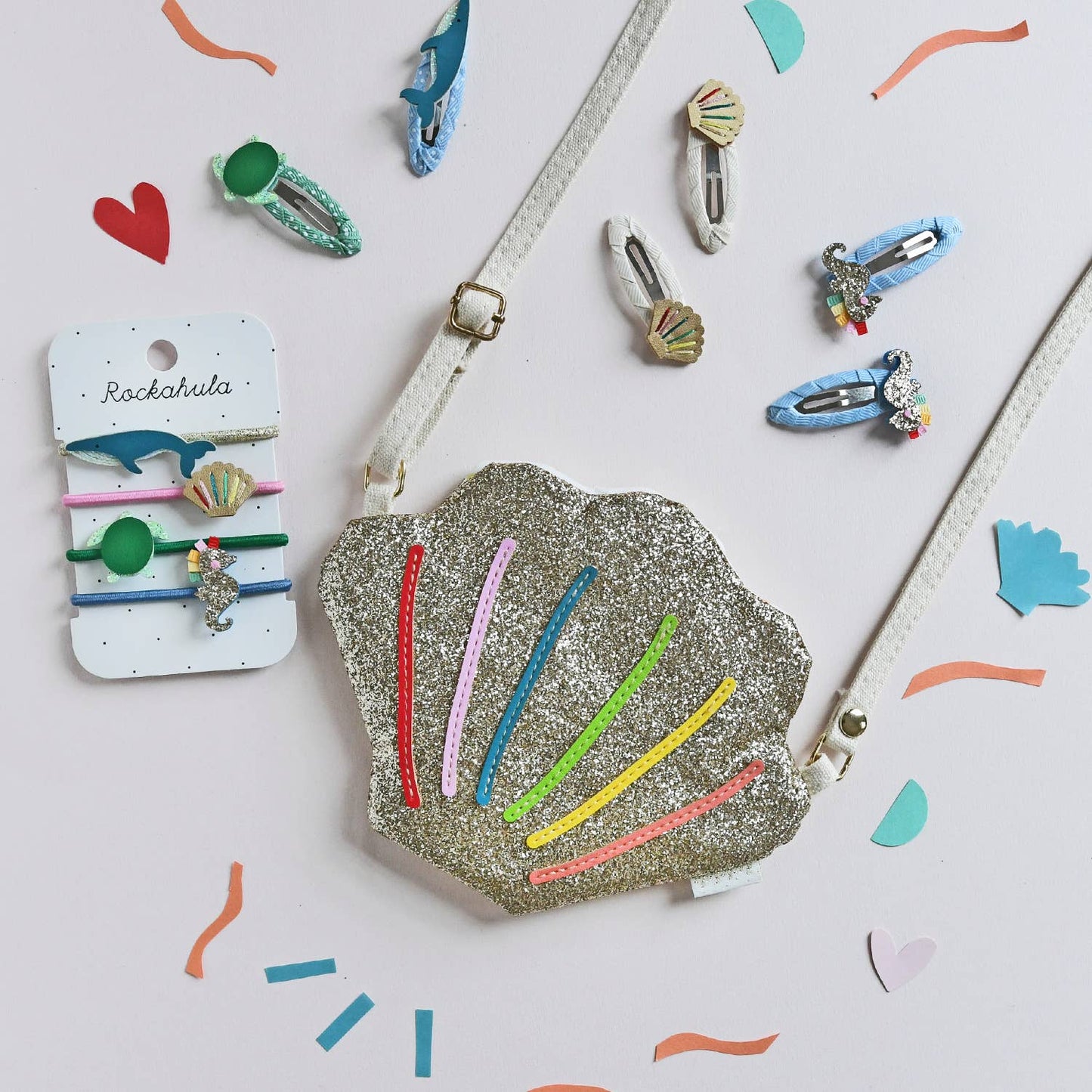 Rainbow Shell Clips