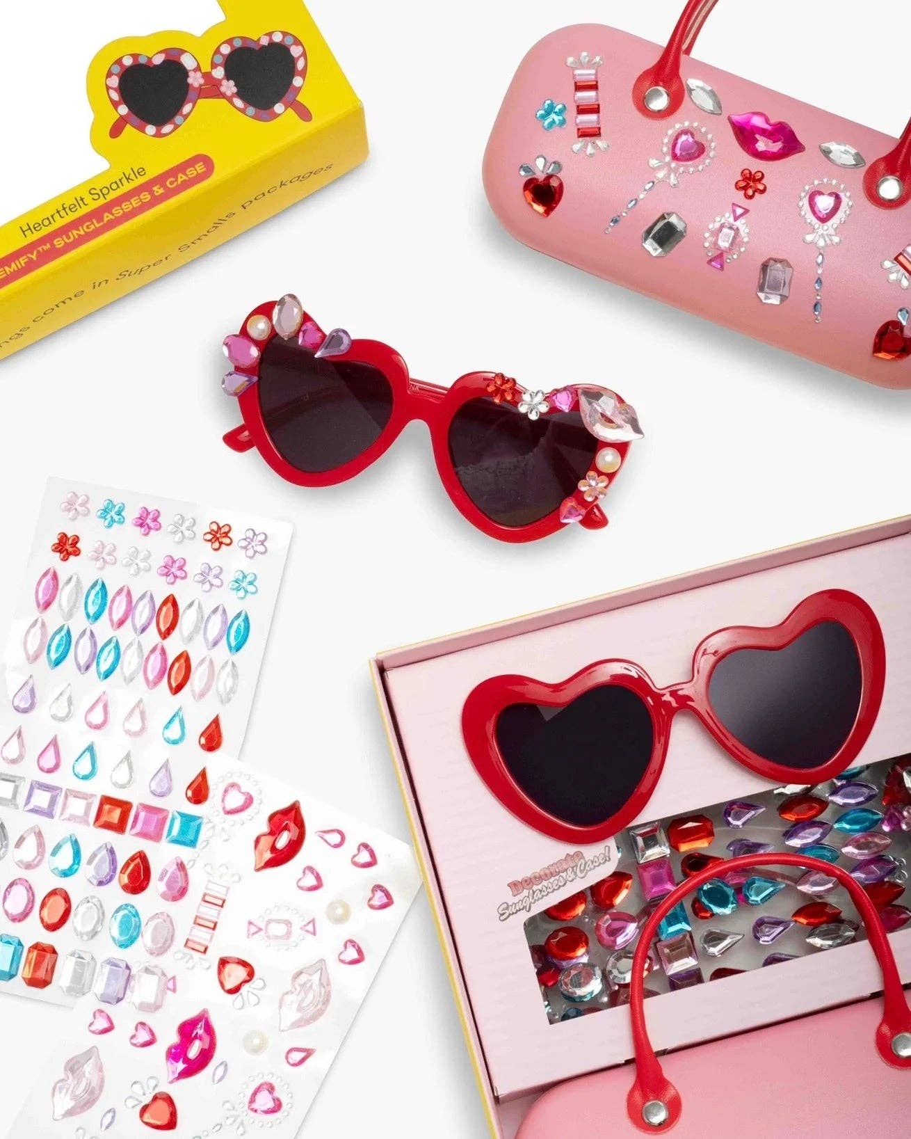 Heartfelt Sparkle Gemify Sunglasses + Case