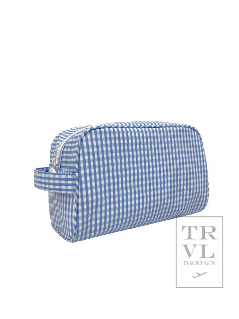 Stowaway  Toiletry Bag | Gingham Sky