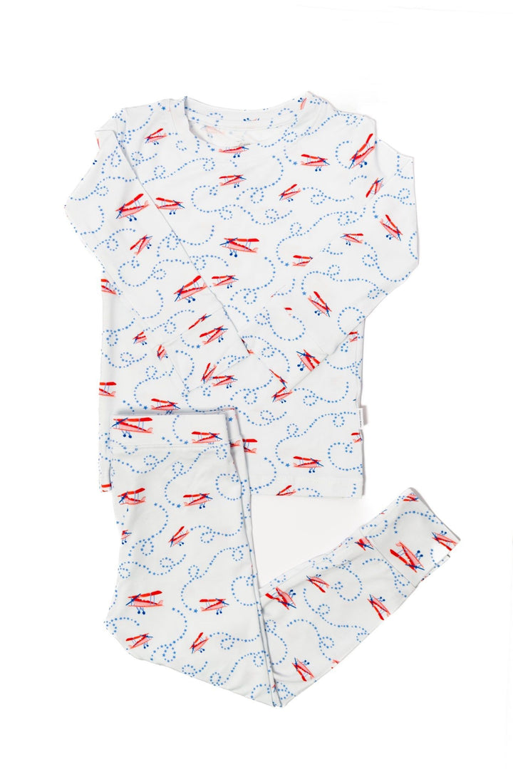 Long Sleeve Pajama Set | Airplanes