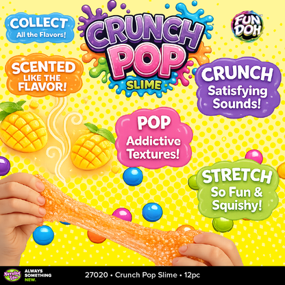 Fun Doh Crunch Pop Color Sensory Squishy Slime | Assorted