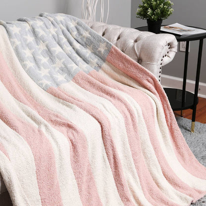 American Flag Design Cozy Soft Throw Blanket