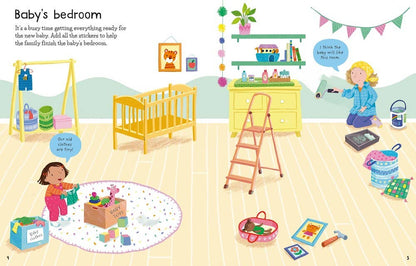 First Sticker Book The New Baby | Usborne