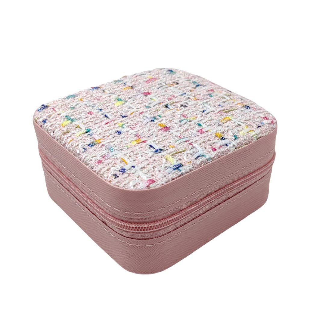 *SUPER PROMO* Mini Tweed Jewelry Box | Pink