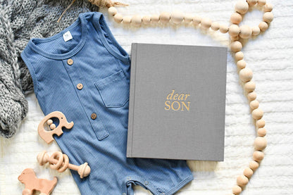 Dear Son Childhood Keepsake Book | Cream