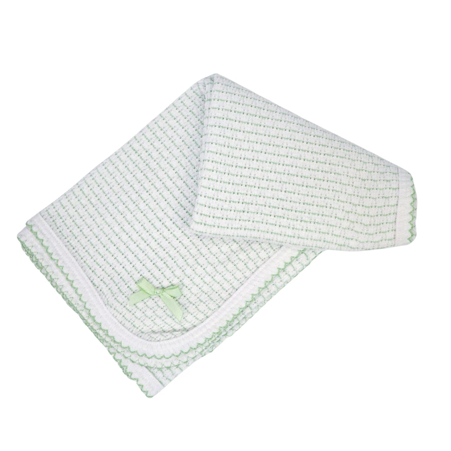 Pinstripe Knit Blanket | Mint