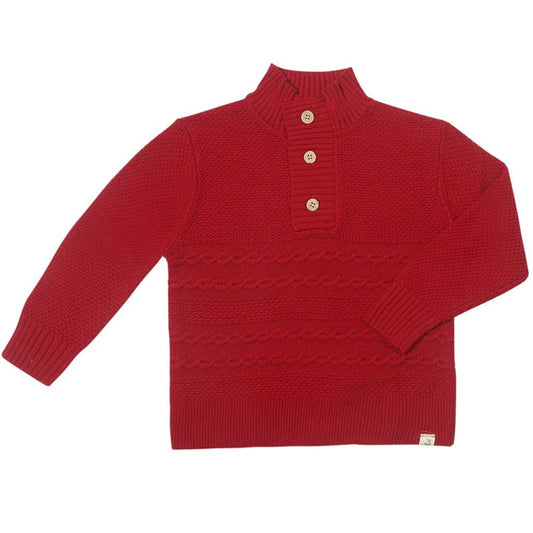 Red Cable Sweater