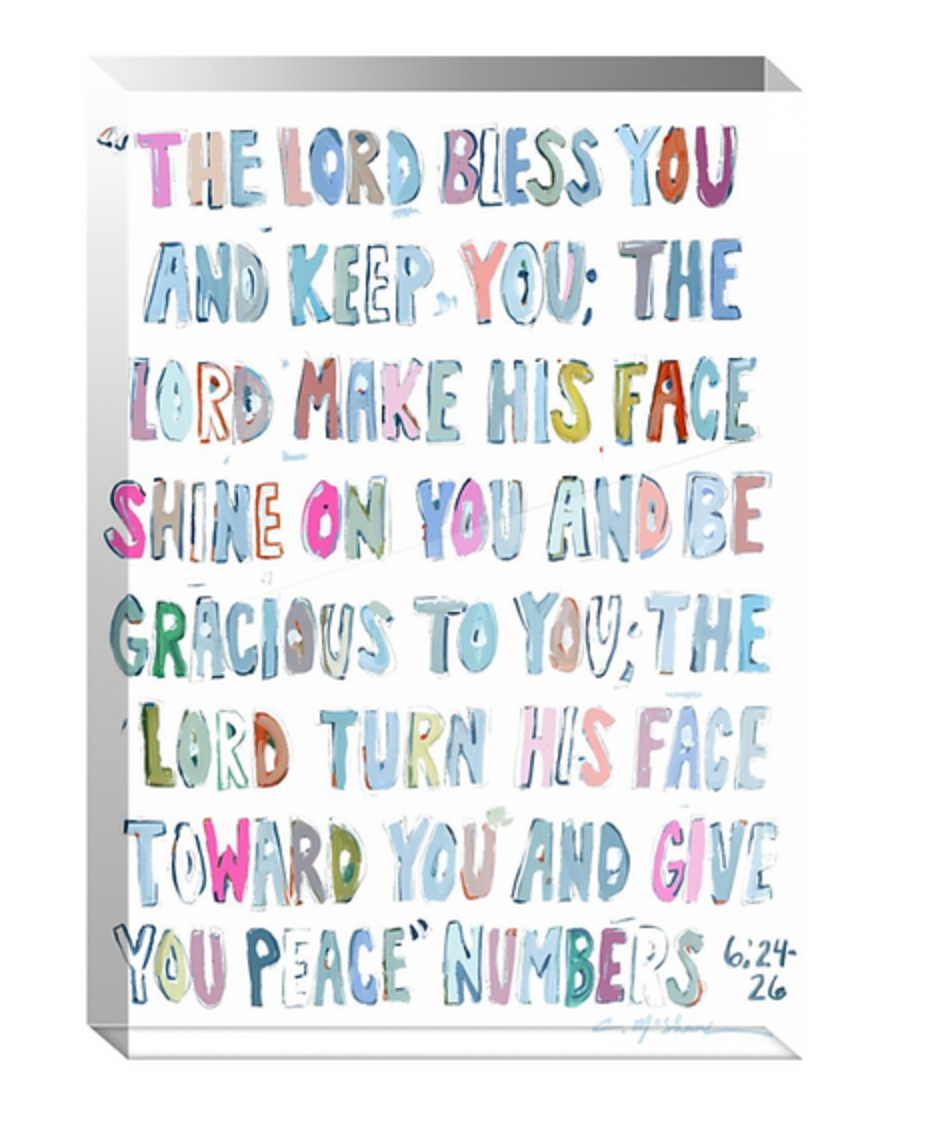 "Numbers 6: 24-26" | Acrylic Shelfie