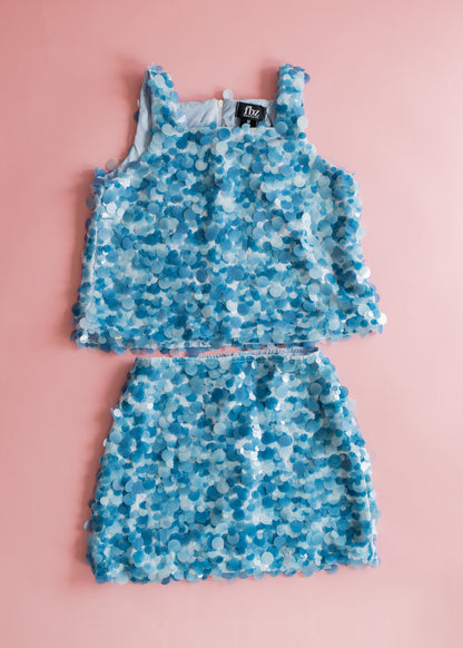 Large Sequin Tank | Baby Blue