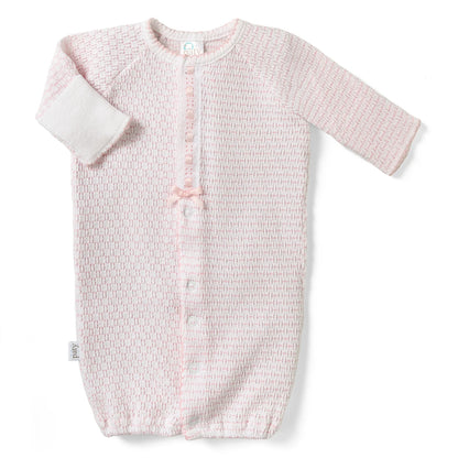 Paty Knit Pinstripe Converter w Eyelet Trim | Pink